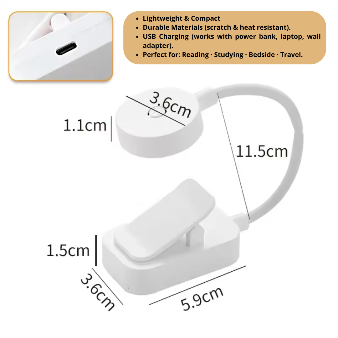 Folding Mini Clip Book Lamp
