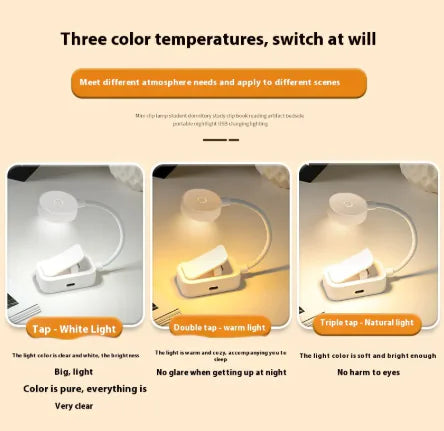 LED Rechargeable Book Clip Light